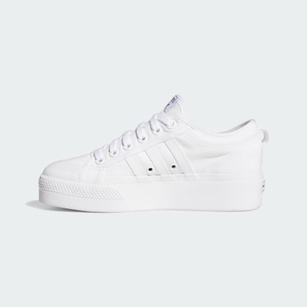 Adidas Nizza Platform Low Womens Casual Shoes Triple White FV5322 NEW Multi Sz - Picture 4 of 10